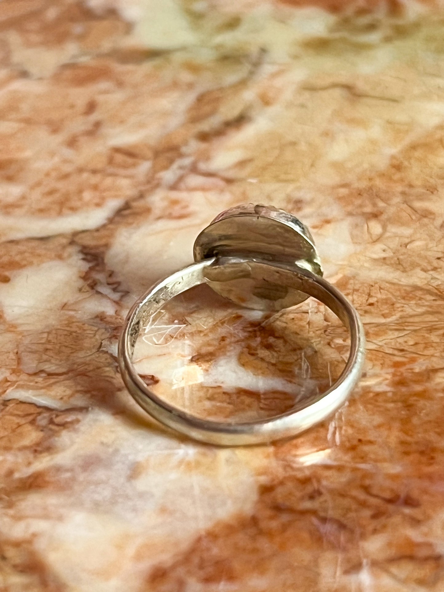 Sterling Silver Ring with Malachite