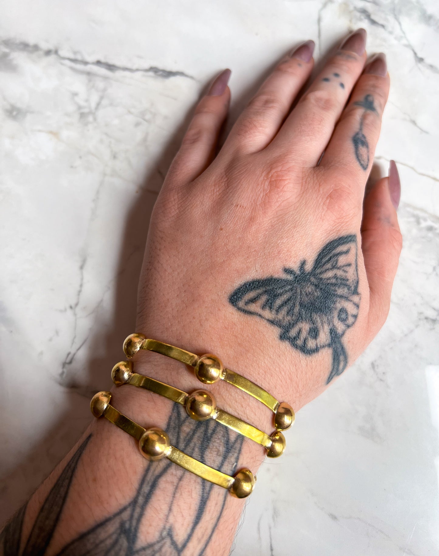 Brass Studded Bracelet