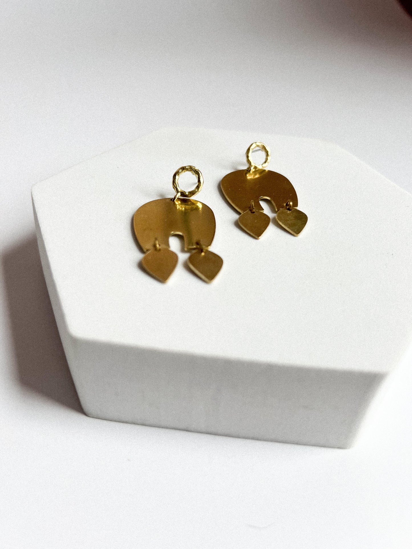 Organic Shape Earrings with Stainless Steel Posts