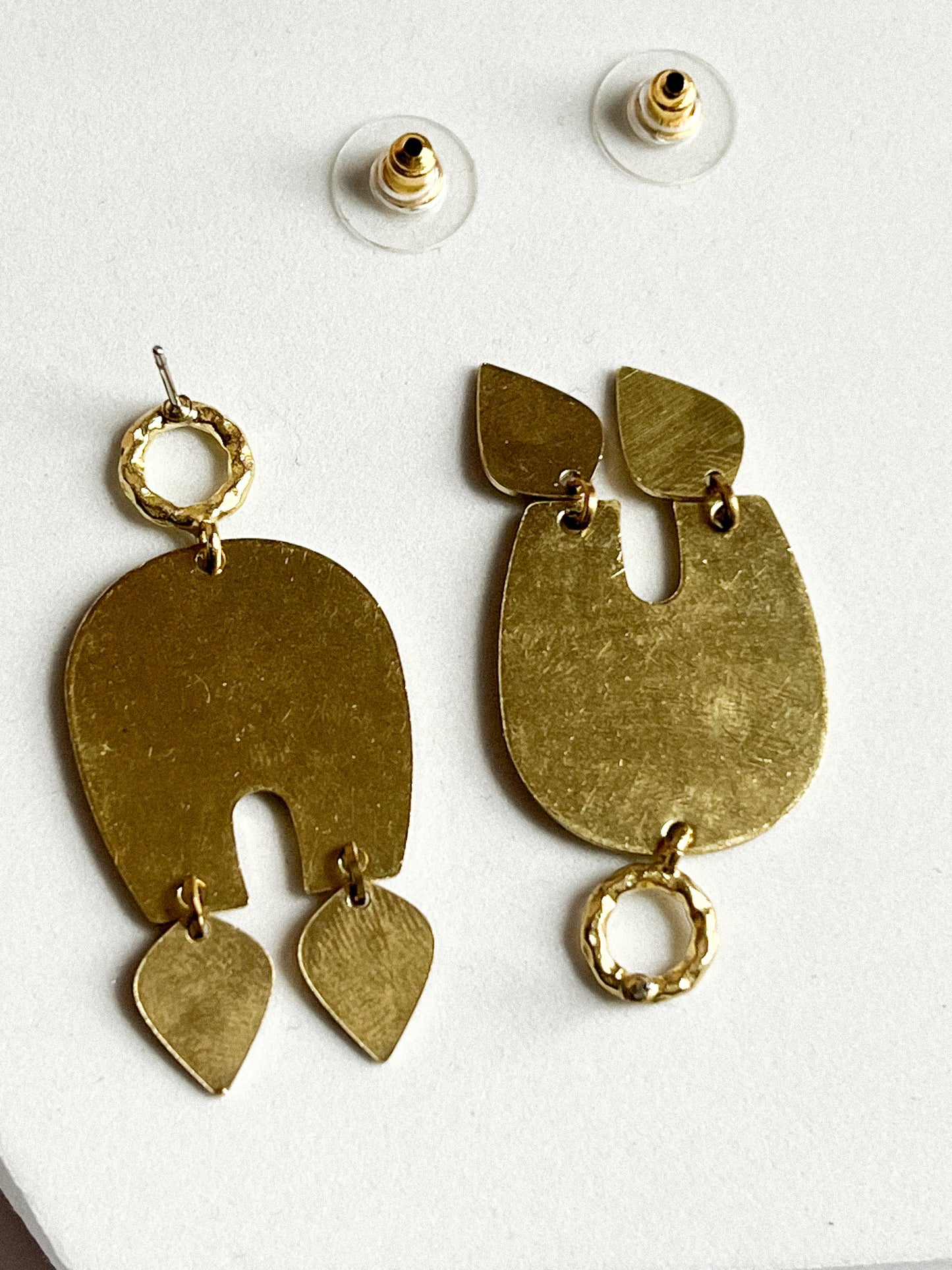 Organic Shape Earrings with Stainless Steel Posts