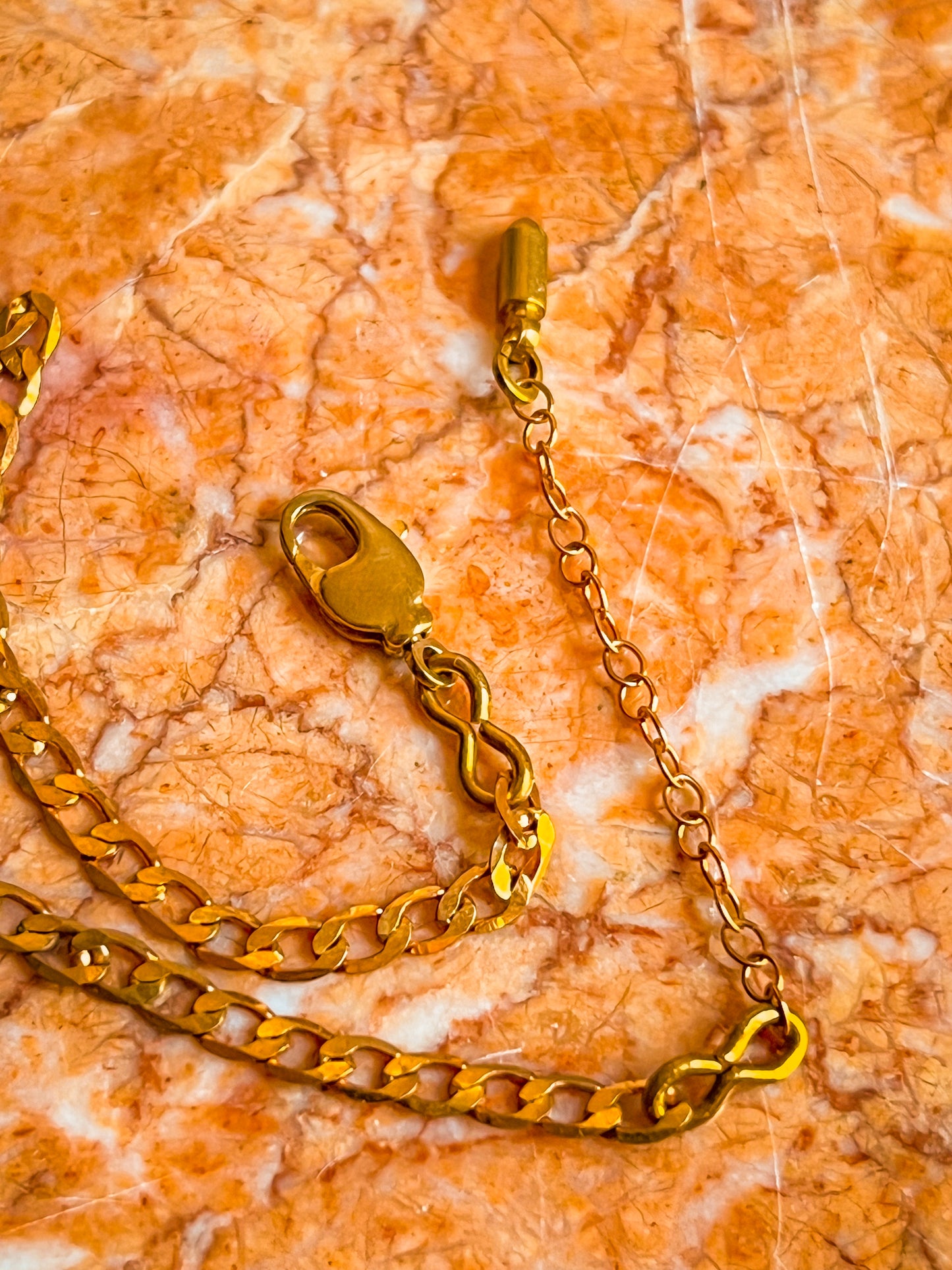 Vintage brass chain adjustable anklets with pearl or stone
