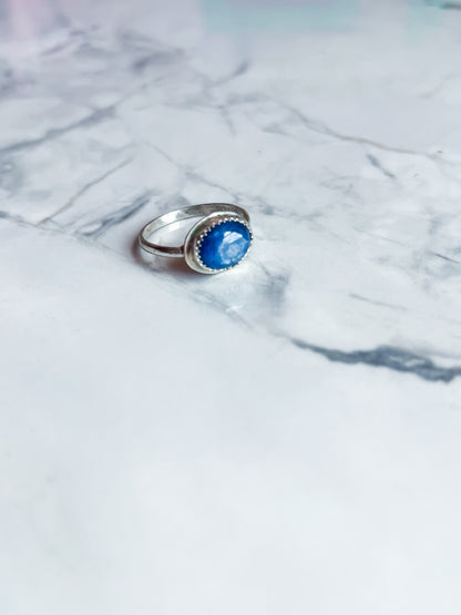 Sterling Silver Ring with Blue Kyanite