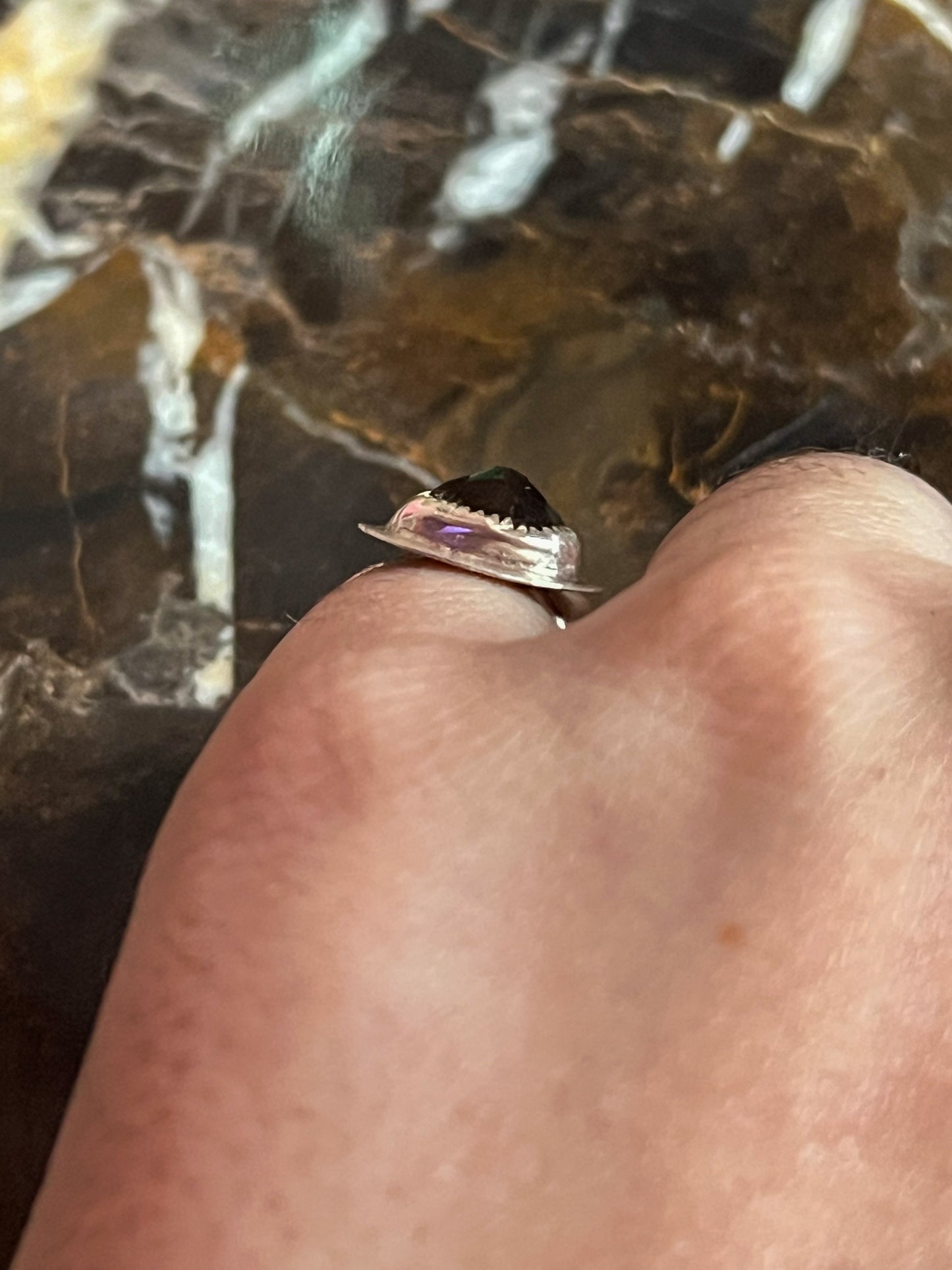 Sterling Silver Ring with Smoky Quartz
