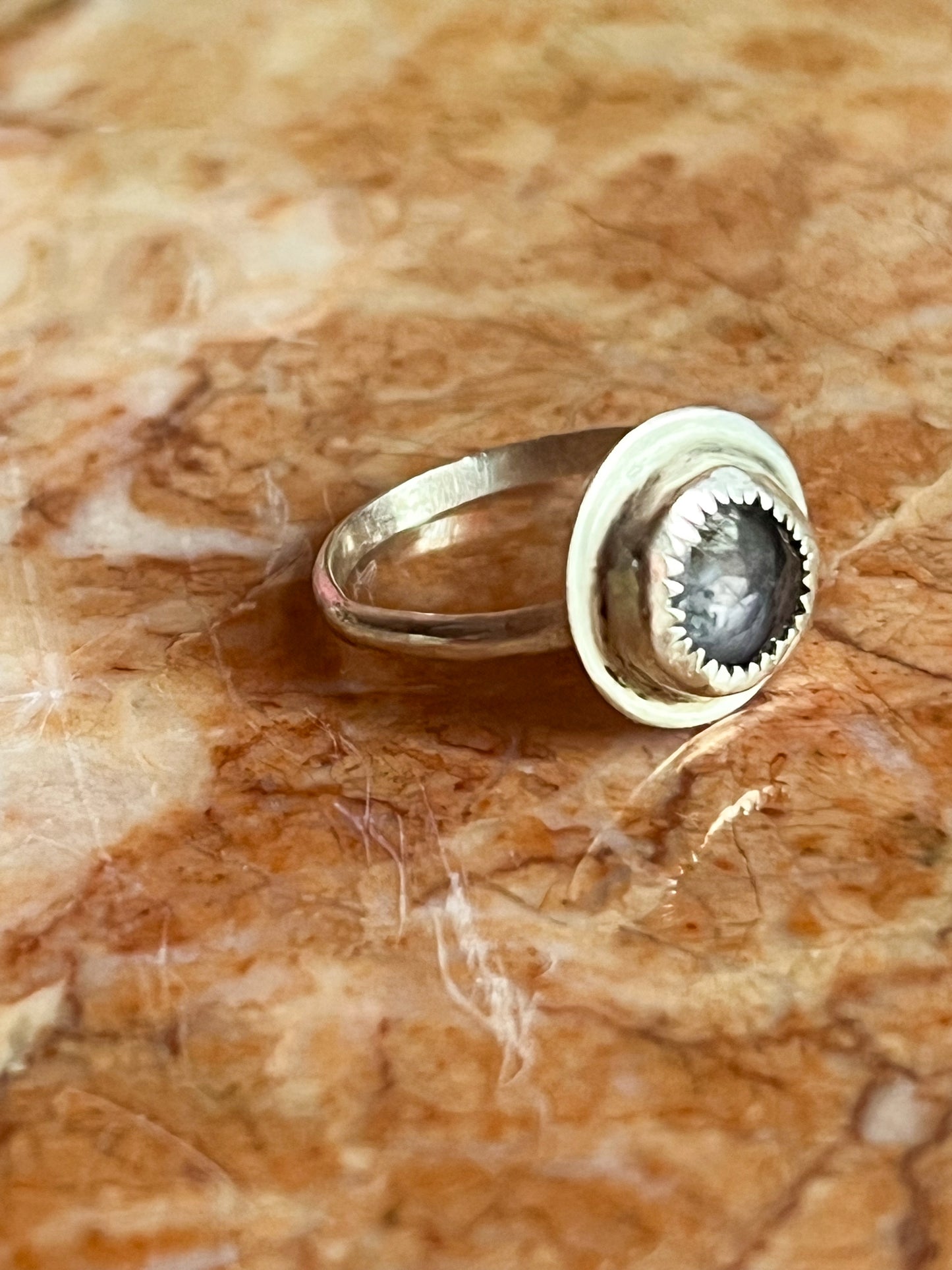 Sterling Silver Ring with Iolite