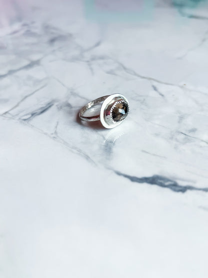 Sterling Silver Ring with Smoky Quartz
