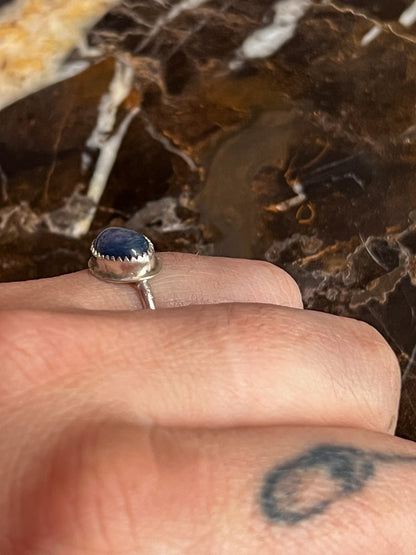 Sterling Silver Ring with Blue Kyanite